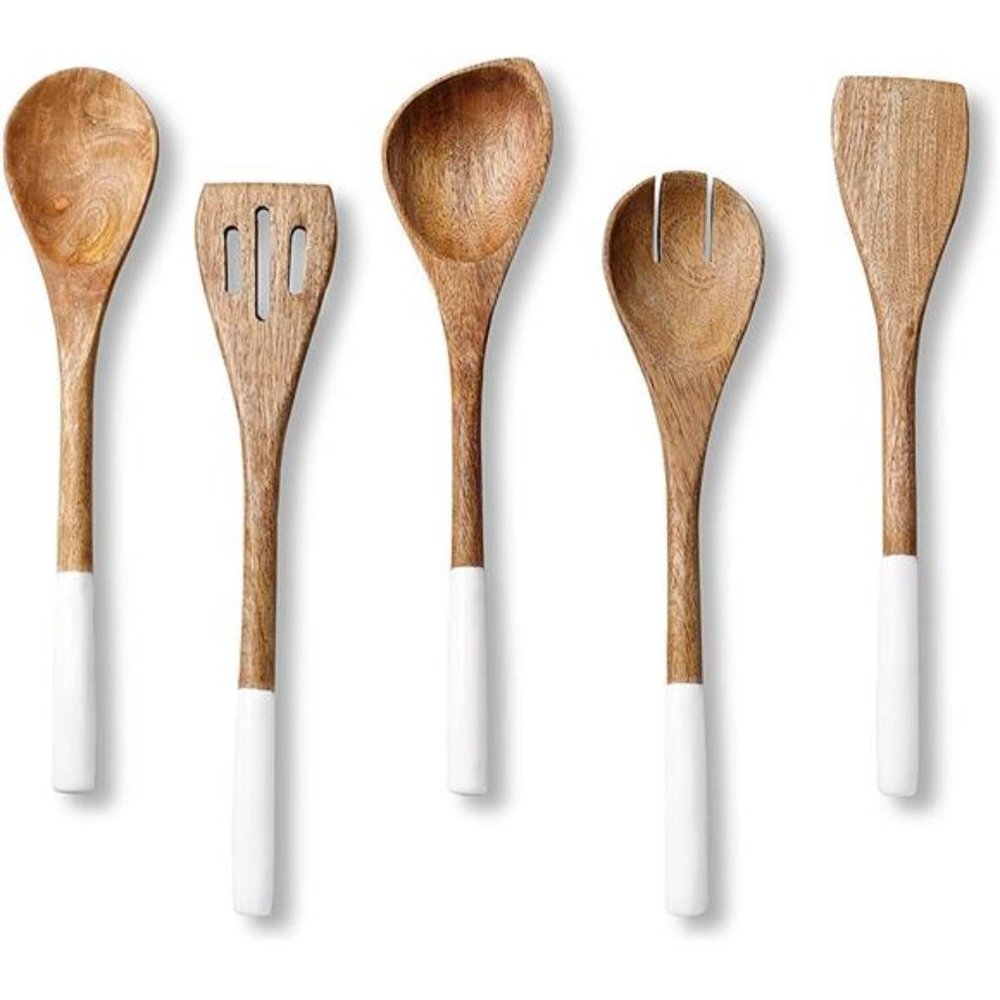 Wooden Spoons for Cooking Set for Kitchen, Non Stick Cookware Tools or Utensils